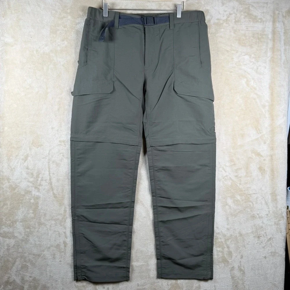 The North Face Mens L NWT Paramount Peak Convertible Pants Green Utility Cargo